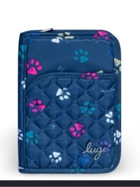 Lug Pilot RFID Passport Wallet Paws Navy NWT